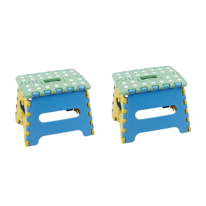 

2X Folding Stool Folding Seat Folding Step 22 X 17 X 18Cm Plastic Up To 150 Kg Foldable