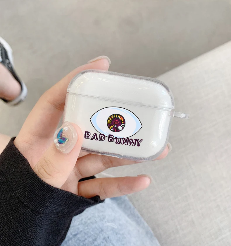 Чехол Yo Perreo Sola Bad Bunny для Airpods 1 2 Pro Pro2 прозрачные наушники Беспроводные аксессуары