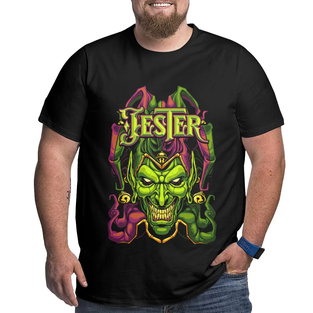 

Мужские футболки в стиле панк, Классические хлопковые футболки с коротким рукавом, большие свободные топы, футболки для высоких мужчин, оде...