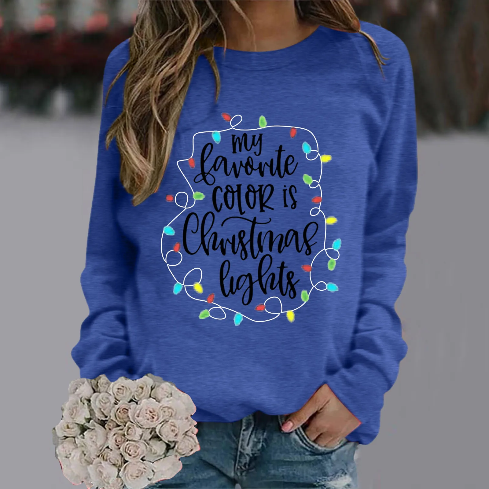 

Fleece Sweat Top Women Womens Casual Hooded Sweatshirt Merry Christmas Print Long Sleeve Pullover Cotton Hoodies Women