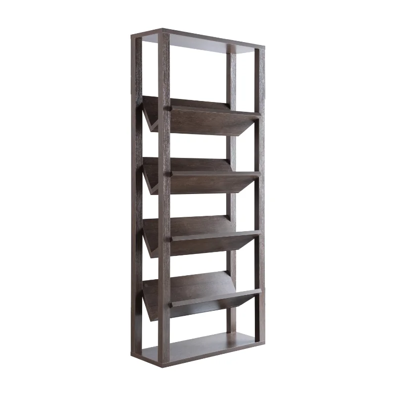 

Furniture of America Rubus 4 Shelf Bookcase, Walnut