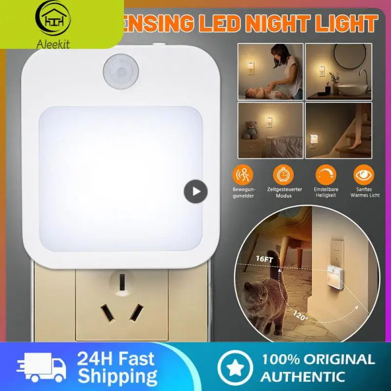 

Led Night Light For Home Aisle Wc Hallway Stair Kitchen Bedroom Wireless Closet Light Eu/us Plug Dimmable Cabinet Lights