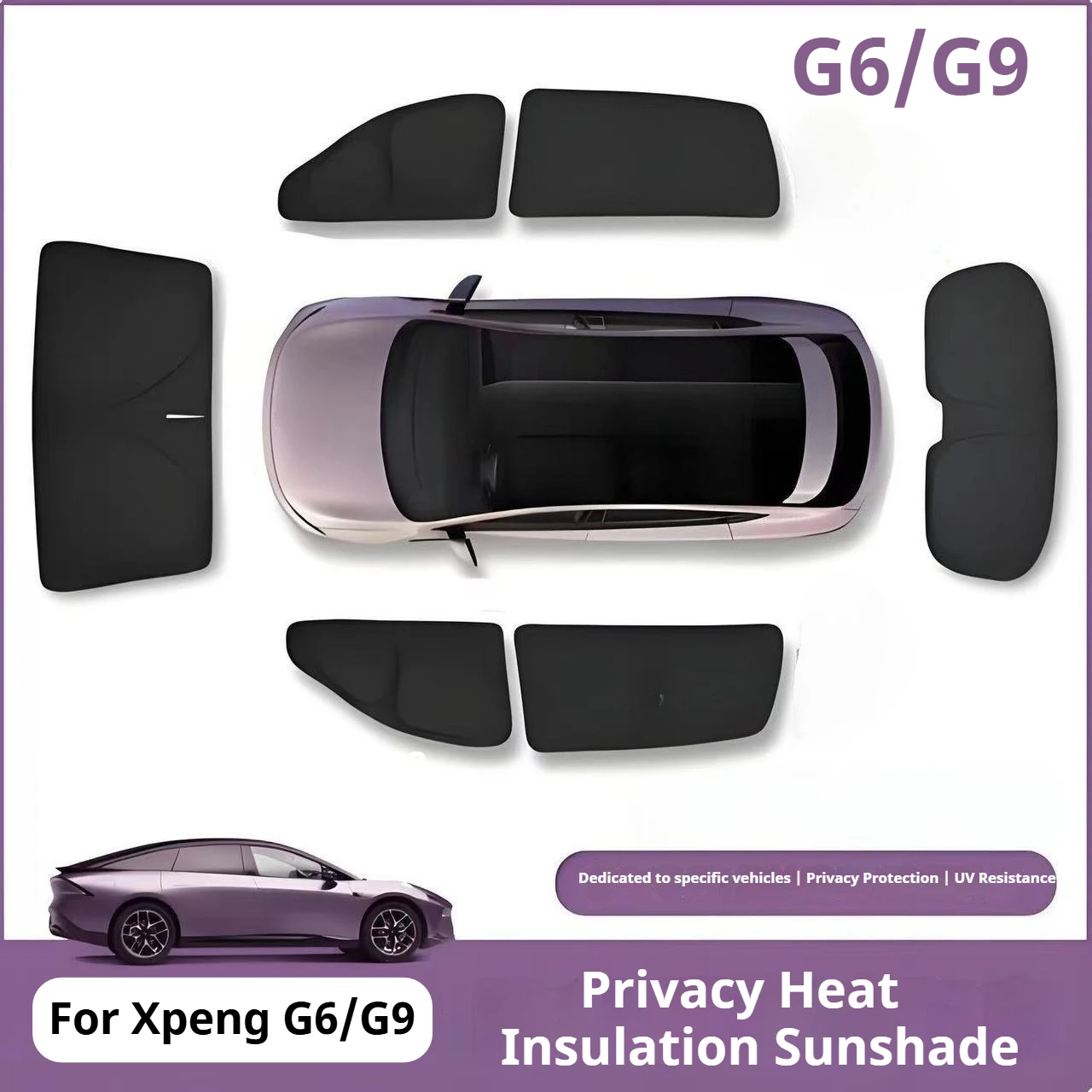 Фото Солнцезащитный экран для окон автомобиля XPENG G6 G9: теплоизоляция, защита от УФ-лучей, полное затемнение, конфиденциальность, аксессуары для интерьера автомобиля №1