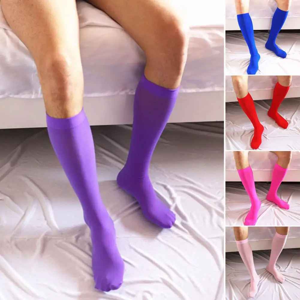 

Calf Socks Men Socks Summer Transparent Breathable Comfortable Knee Length Lightweight Long Men Comfort