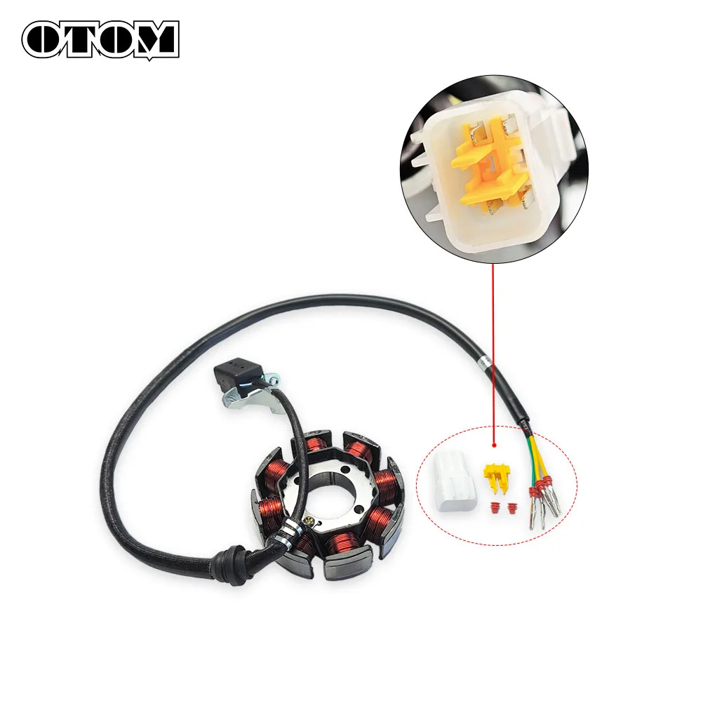 Фото OTOM YBS300 YB300H YB250R мотоцикл 8-полюсный магнитный цилиндр обгонной муфты ротор катушка статора в сборе зажигание для LONCIN №3