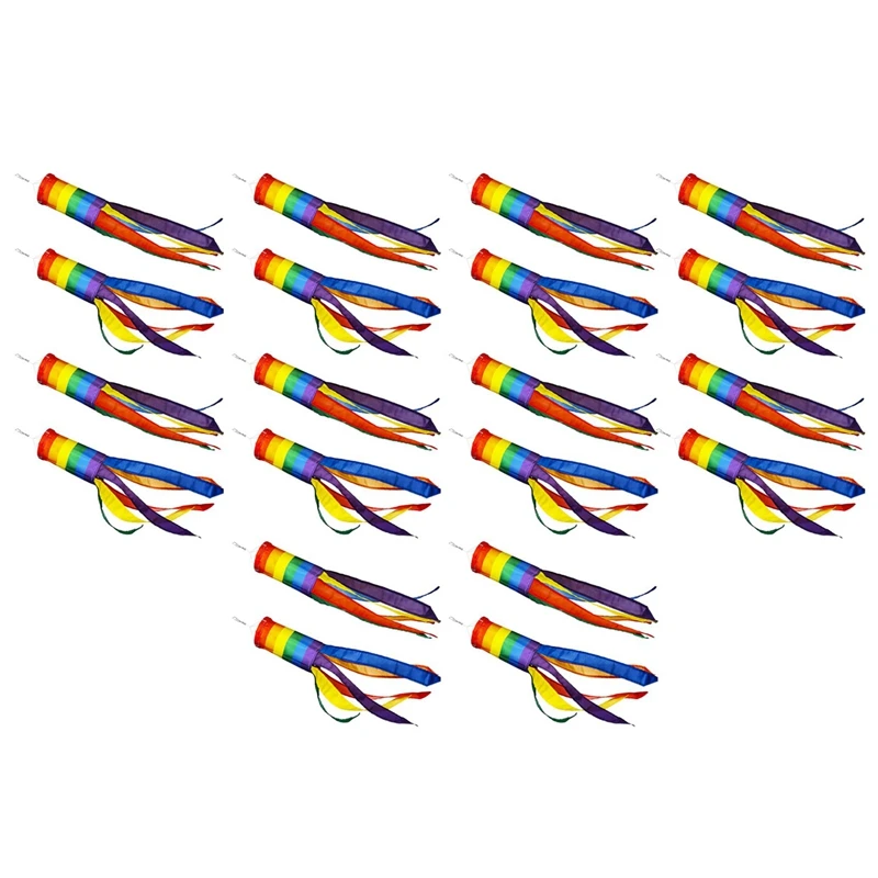 

20 Pieces Windsock Colorful Hanging Decoration Windsock For Outdoor Hanging