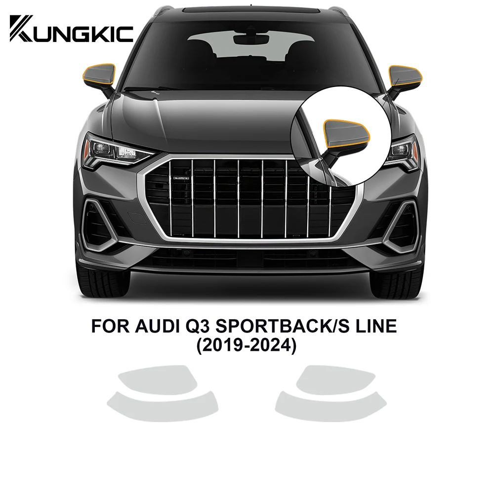 Передняя фара заднего вида PPF ТПУ для Audi Q3 Sportback S Line 2019-2024 предварительно