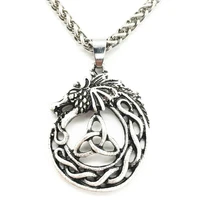 nostalgia trinity norse dragon ouroboros gothic accessories viking jewelry necklace