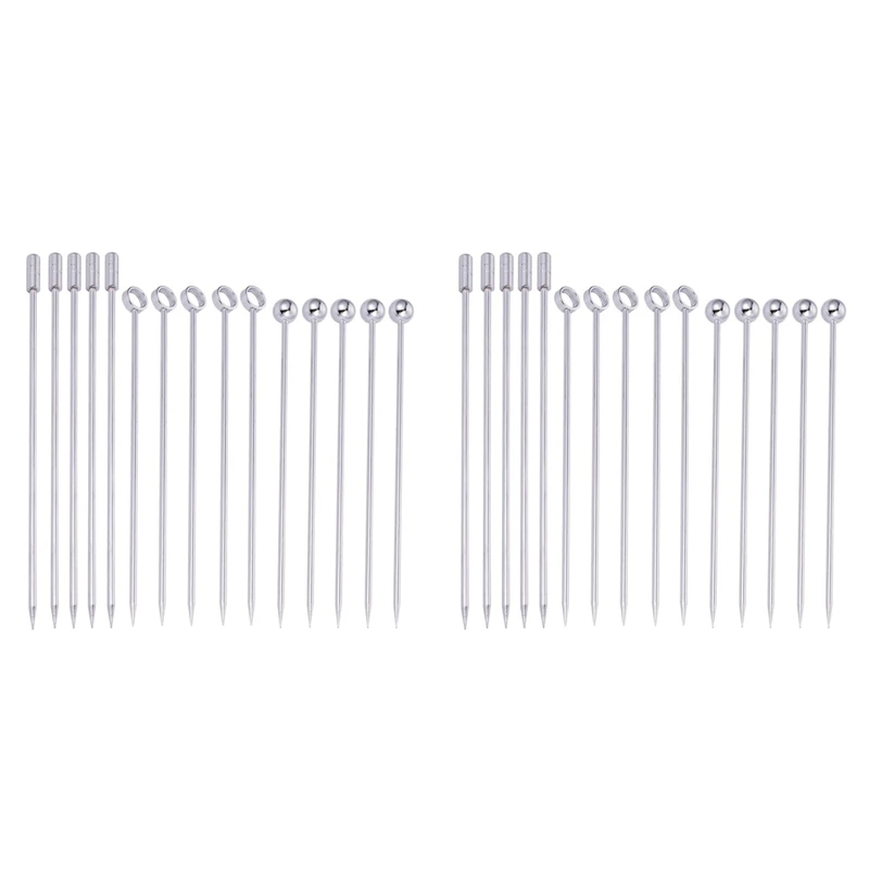 

Stainless Steel Cocktail Picks Martini Picks Set (Pack Of 30)