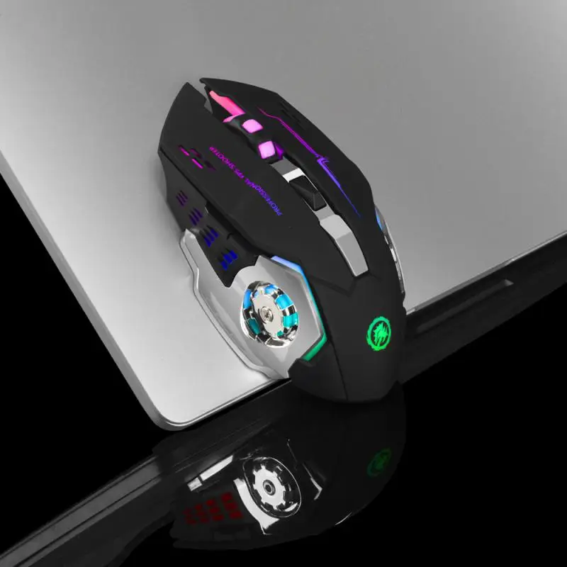 

Мышь Компьютерная RYRA игровая беспроводная эргономичная с подсветкой, BT 5,0 + 2,4G