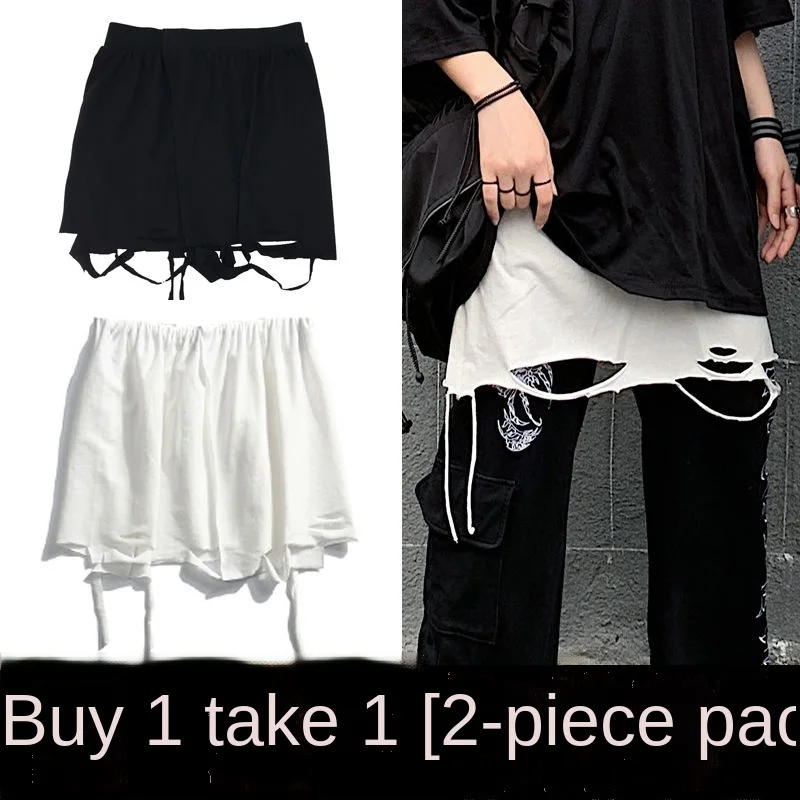

ZCSMLL Single/two pieces extra large size hole-covering skirt sweater bottoming artifact with exposed skirt curtain inside