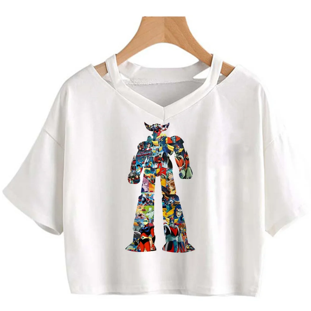 Футболка Goldorak женская с рисунком летняя забавная уличная одежда Аниме Манга для