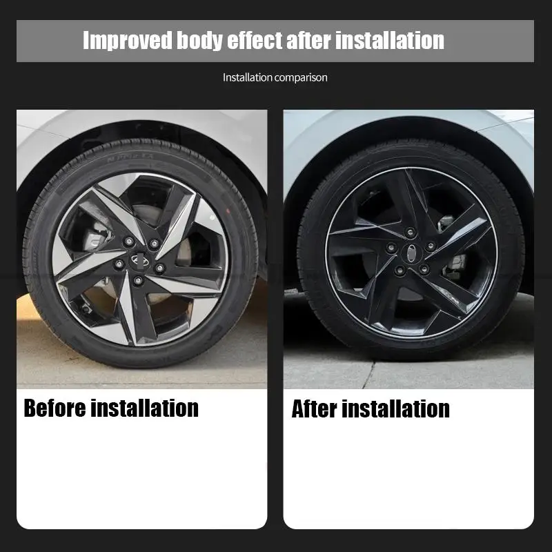 Для Hyundai Elantra Avante CN7 2020 2021 17-дюймовая декоративная пленка на колесо корпус