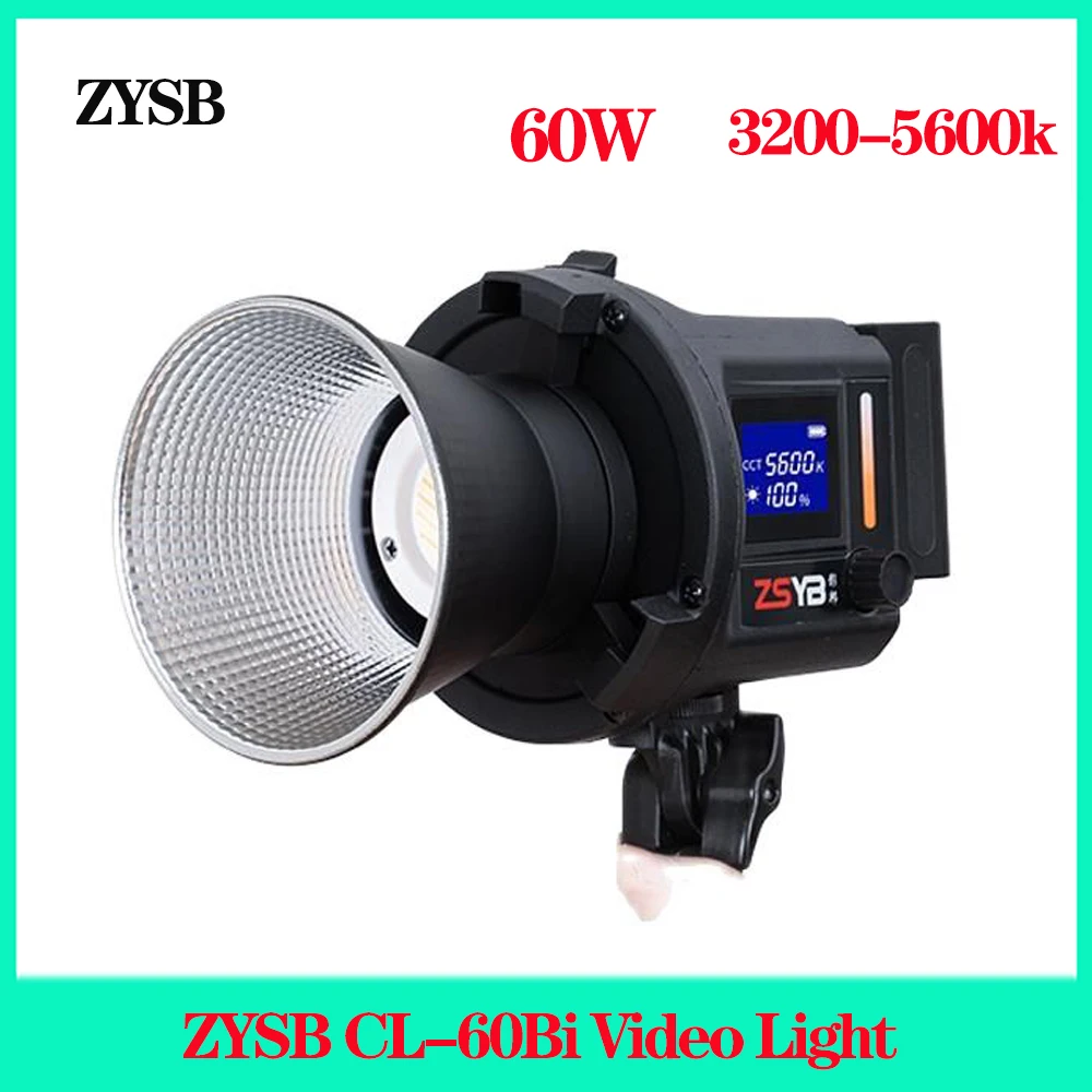 

ZYSB CL-60Bi Bi-color светодиодный 60W 3200-5600k фотография светильник Lamp для портретной свадебной фотосъемки на открытом воздухе VS 60S CL60 LUX100