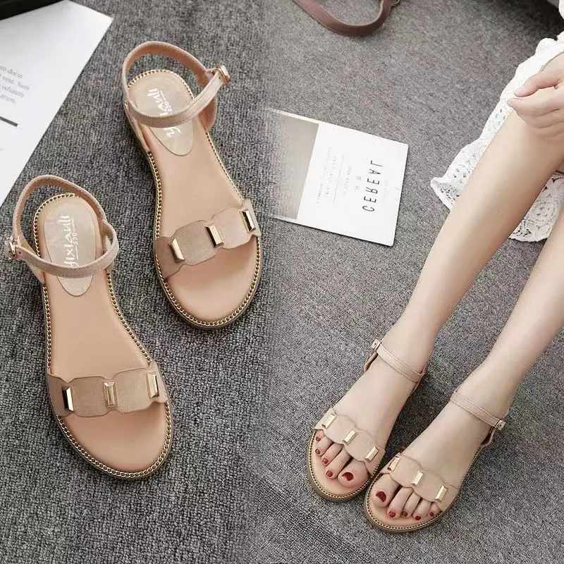 Flat Bottom 2023 New Students Sandals Simple Women Shoes