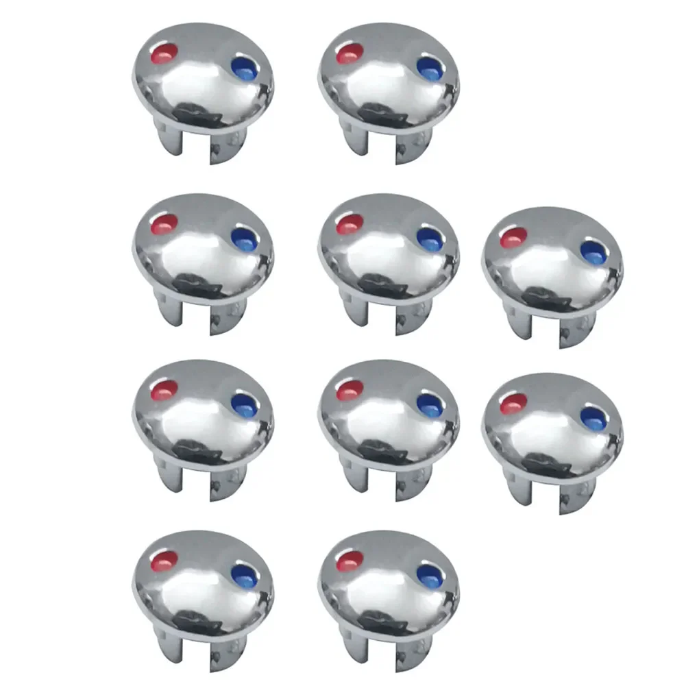 10 шт. ручка смесителя знак горячей и холодной воды 6,7 мм красная синяя пластиковая этикетка декоративная крышка смеситель для ванной комнаты с индикацией для отверстий