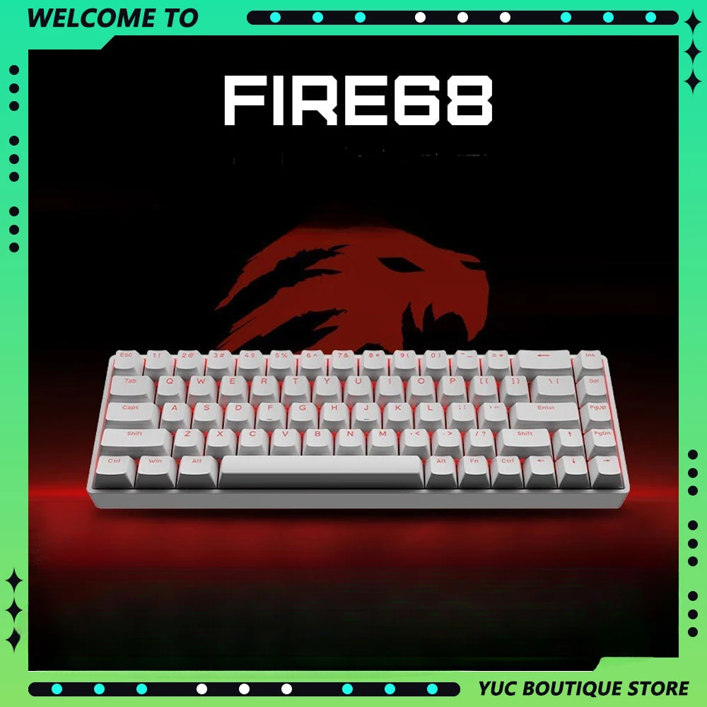 VGN VXE MADLIONS Fire68 Игровая клавиатура RGB Подсветка PBT Keycap с магнитной осью Алюминиевый