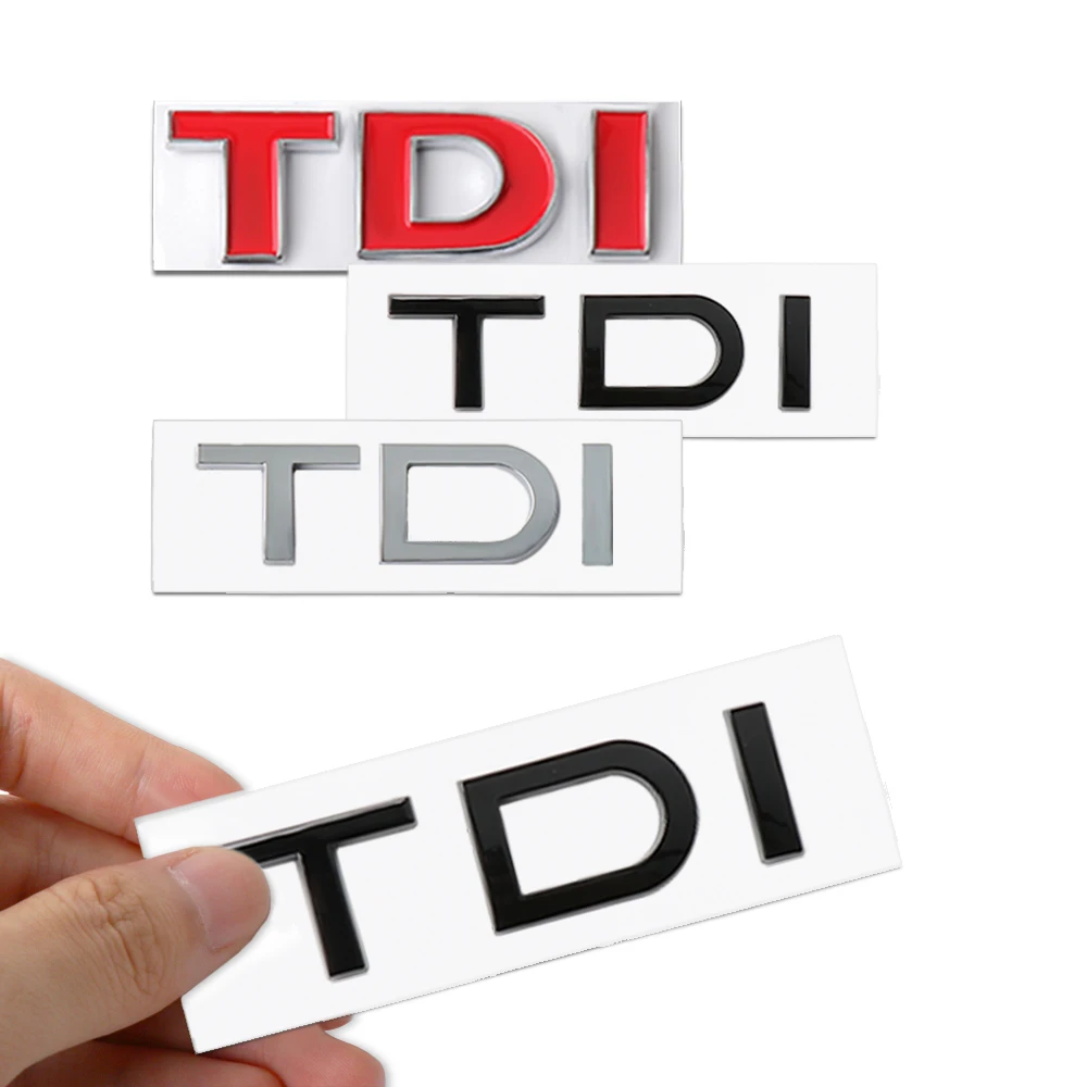 3D ABS Chrome Black TDI Эмблема Автомобильный багажник Наклейка Аксессуары для VW Rline Golf 4Motion
