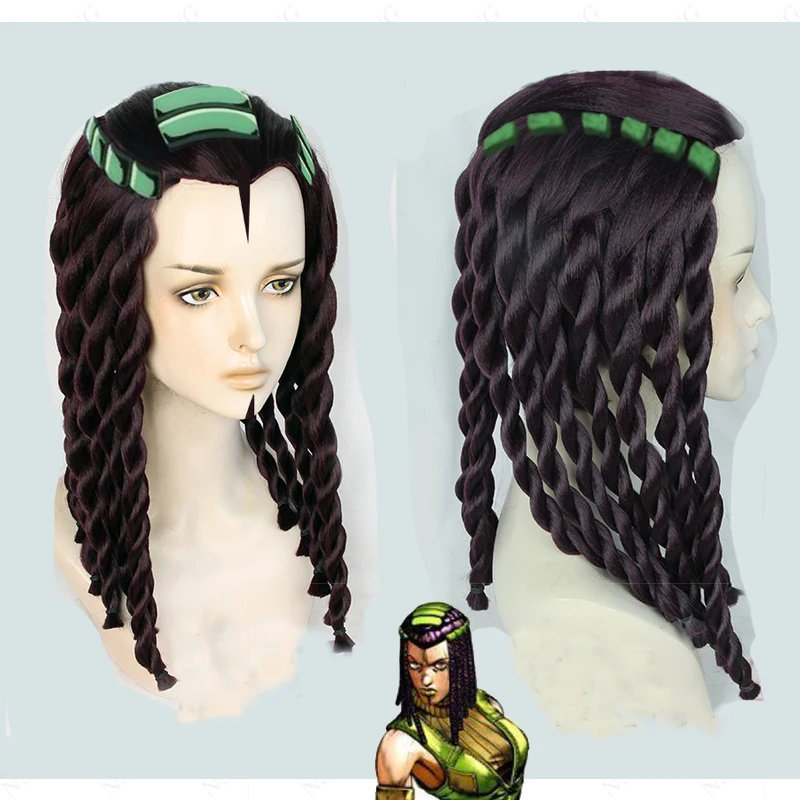 

Anime JoJo's Bizarre Adventure Hermes Costello Wig Cosplay Hair