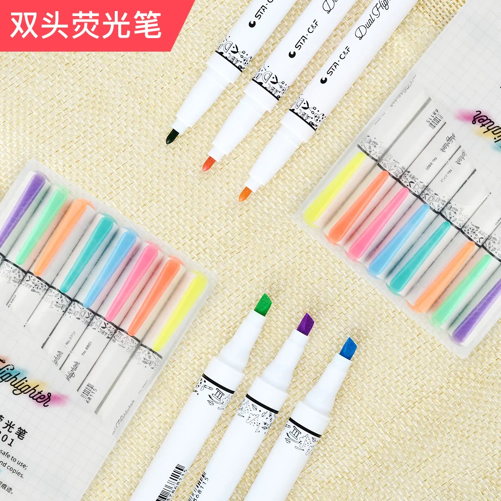 Набор двусторонних маркеров 8 шт./компл. кисть для рисования граффити маркеры