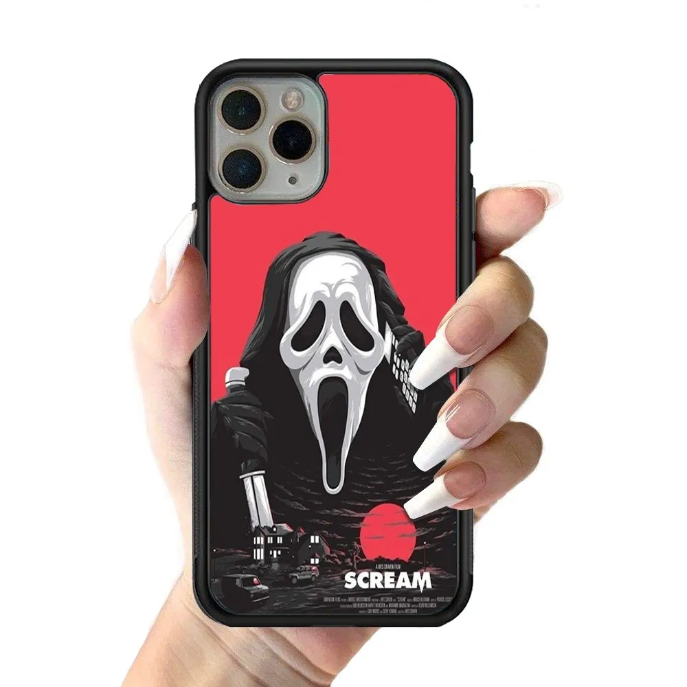 Ghostface Horror Scream Art Phone Case Silicone PC+TPU Case For IPhone 14 11 12 13 Pro Max 8 7 6 Plus X XR Hard Fundas