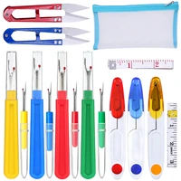 imzay sewing tools accessories set with seam ripper yarn scissors tape measure and blue zipper bag sewing craft tools kit
