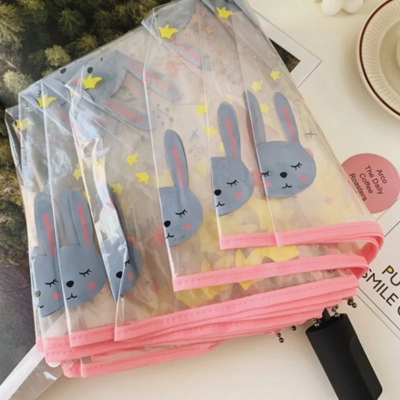 

Прозрачный зонт с мультяшным Кроликом, прочная подставка, оптовая продажа, брендовый зонт, складной зонт, Прозрачный женский