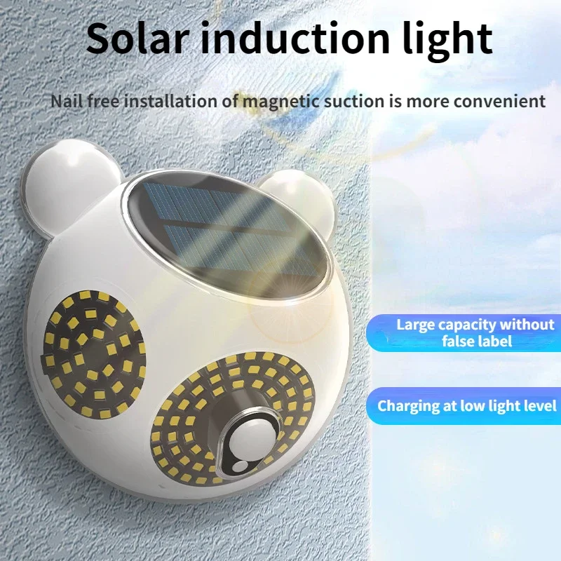 

LED Human Body Induction Solar Lamp Courtyard Wall Lamp Waterproof Lighting Equipment Wiring Free Magnetic Suction Installation