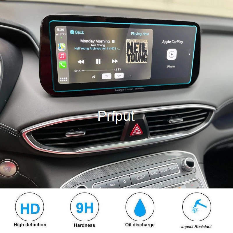 

Защитная пленка из закаленного стекла для Hyundai Santa Fe TM 2021, 10,25 дюйма, автомобильная навигация, защитная пленка из закаленного стекла 9H