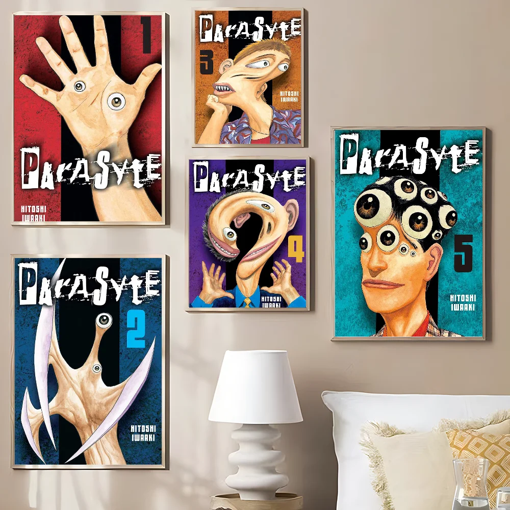 Parasyte Anime Posters Sticky Whitepaper Sticker DIY Room Bar Cafe Kawaii Decor