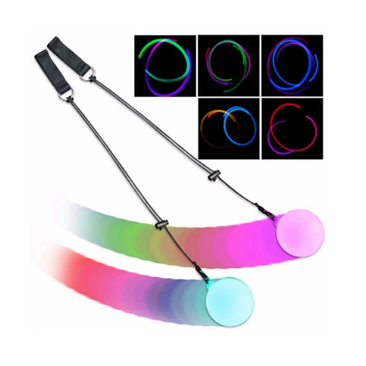 2 шт. светодиодные шарики Poi светящиеся игрушечные шары стробоскопический