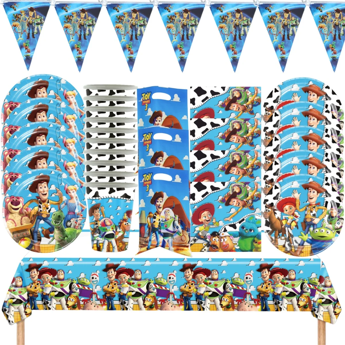 Disney Toy Story украшение на день рождения одноразовая посуда Woody бумажная тарелка