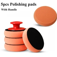 6pcsset car wash wax polish pad polishing pad sponge car cleaning cloth microfiber applicator for auto polisher waxing sponge