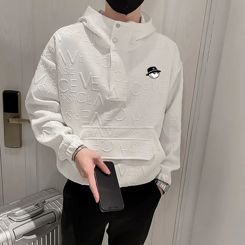 2023malbon Spring And Autumn Shirt Men's Golf Tee Casual Hoodie Wear Long Sleeved Tennis T-shirt Casual Golf Sweatshirt