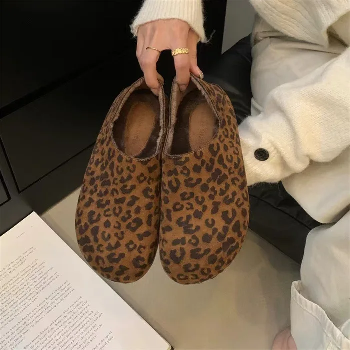 Повседневная женская обувь без шнуровки мягкие лоферы с круглым носком и мехом