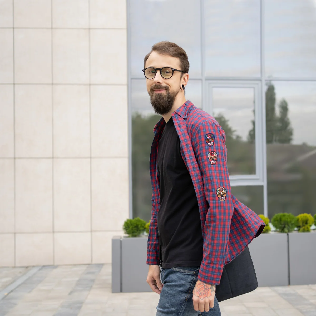 

On Applique Ironembroidery Embroidereddeaddaythe Diy Flowers Patch Sewing Sugar Cotton Kit Fabric Pumpkin Appliques Sew Decor