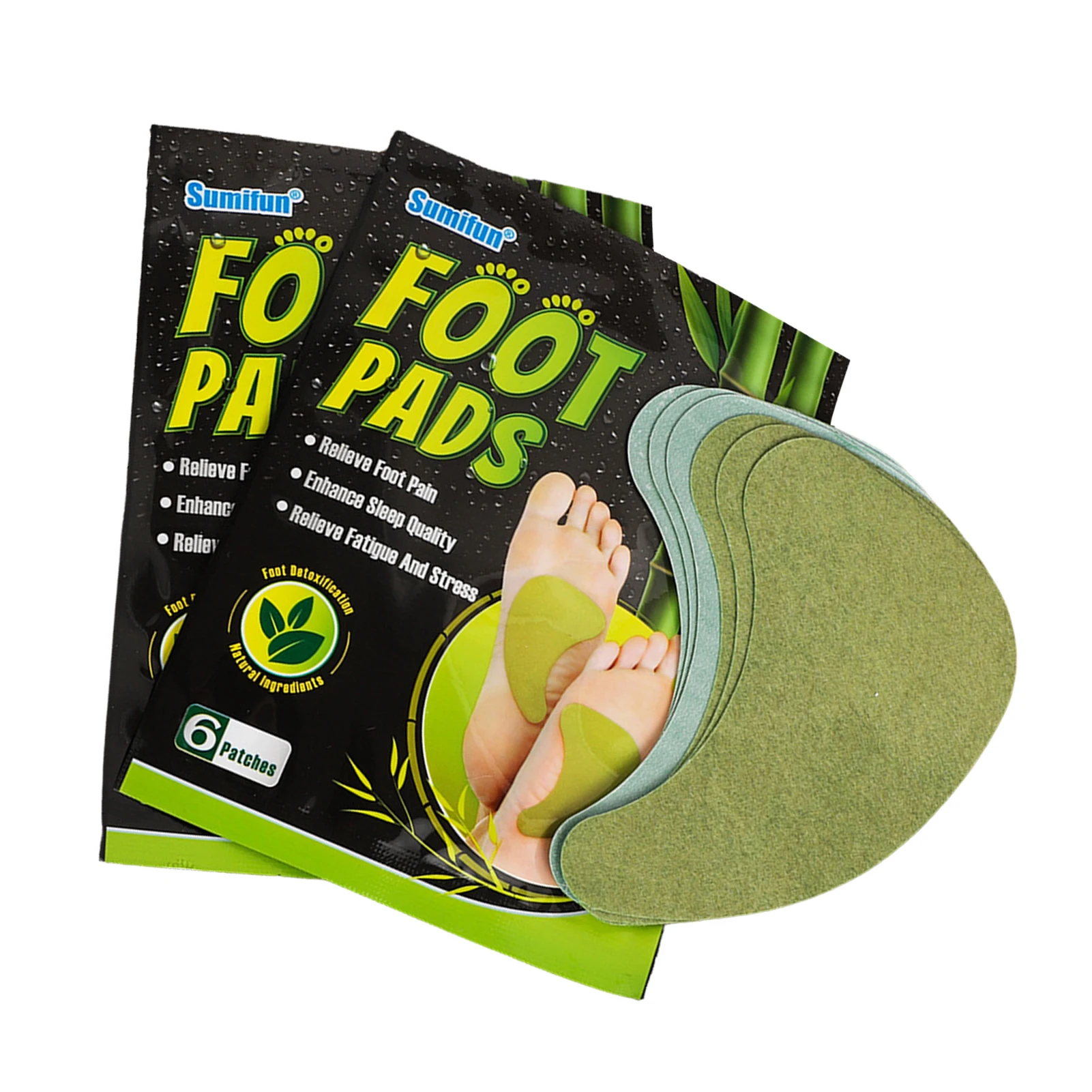 

6Pcs Foot Patch 6Pcs Deep Cleansing Foot Pads Natural Herbal Foot Pads For Stress Relief Body Relax Better Sleep & Foot Care