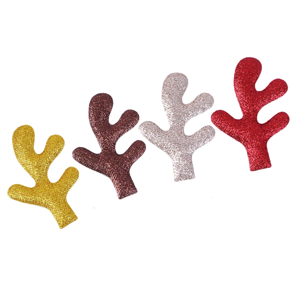 

20 шт., двусторонние блестящие рождественские аксессуары для волос