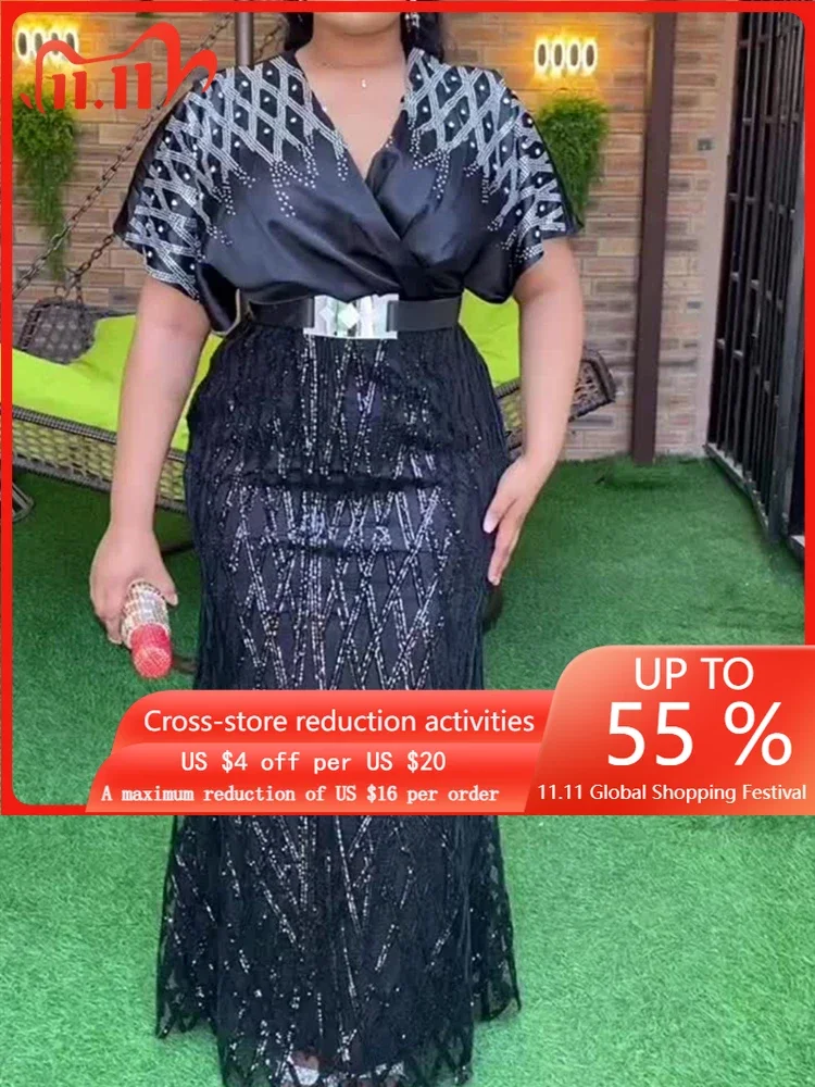 

Женское длинное платье в африканском стиле, новая модель 2023