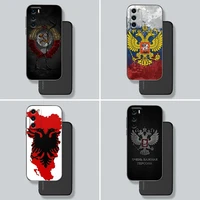 heraldic two headed eagle albania phone case for huawei p10 p20 p30 p40 p50 p50e p smart 2021 pro lite 5g plus soft silicon case