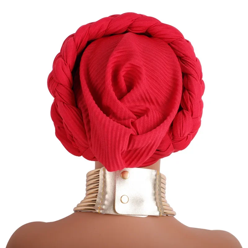 Новая женская шапка-тюрбан Already Made Auto Gele головные уборы для свадебной вечеринки