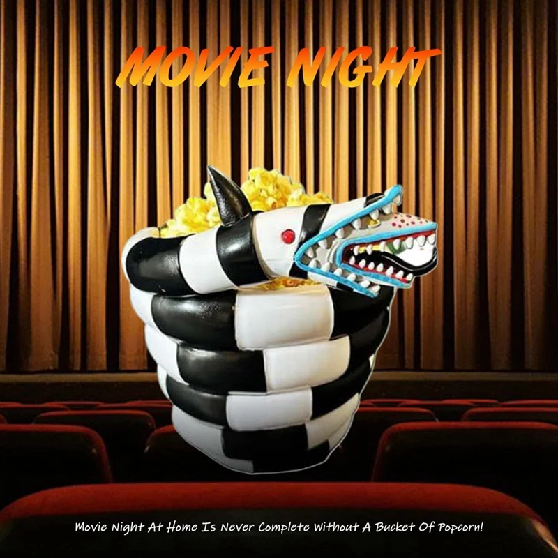 Забавное ведро для попкорна песочного червя миска на Хэллоуин коллекционные