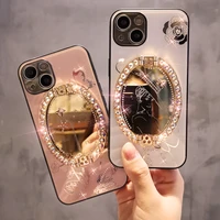 phone case magic mirror butterfly love flower for iphone 13 pro max silicone transparent cover case for iphone 13 pro phone case