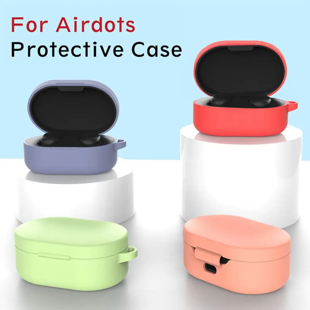 

Silicone Soft Case For Red Mi Airdots Youth Version Headset Set For Xiaomi Bluetooth-compatible Earphone Protective Cover