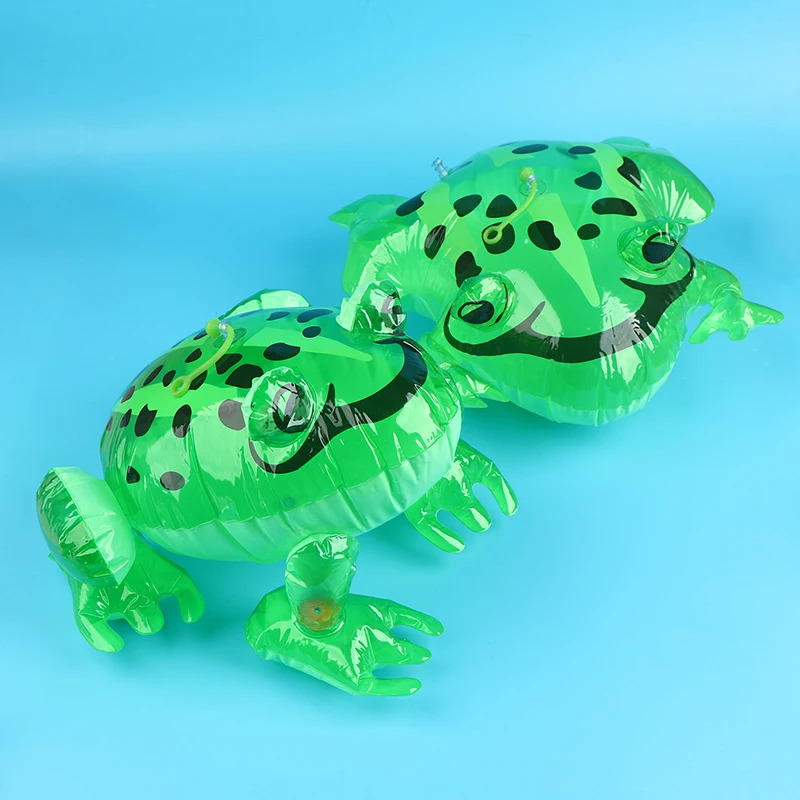 

Funny Cute Inflatable Green Frog with Flashing Light Blow Up Animal Toys DIY Kids Gifts Birthday Party Decor