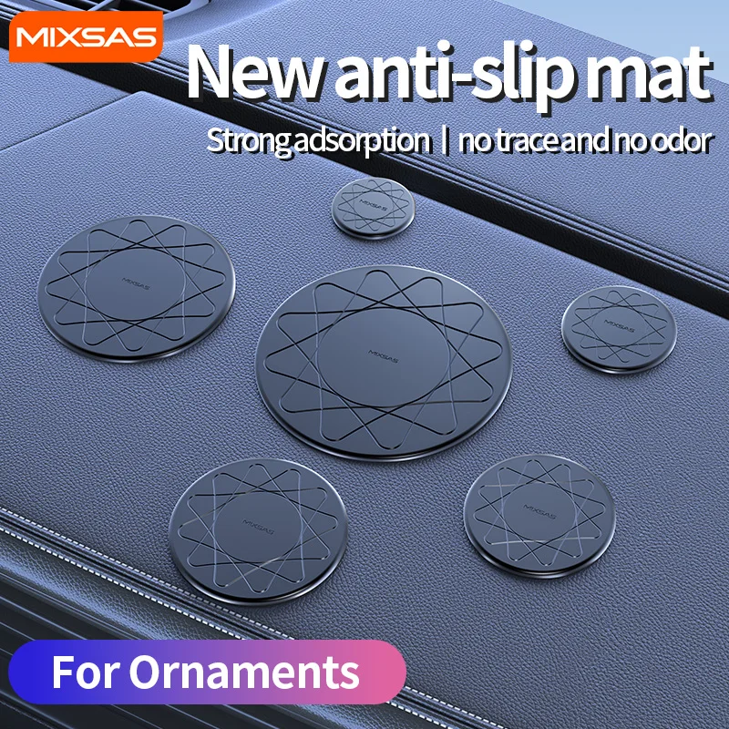 Фото MIXSAS Nano PU автомобильный нескользящий коврик круглый противоскользящий коврик для игрушек авто подставка для столовых приборов центральная консоль приборная панель украшение для телефона аксессуар для интерьера №2
