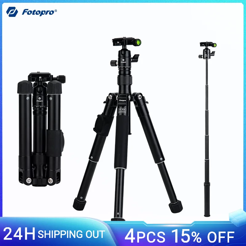 Enlarge Fotopro Phone Tripod Stand Photography For iPhone Samsung Xiaomi Travel Tripods Universal Camera Accessories P-2+P-2HMINI