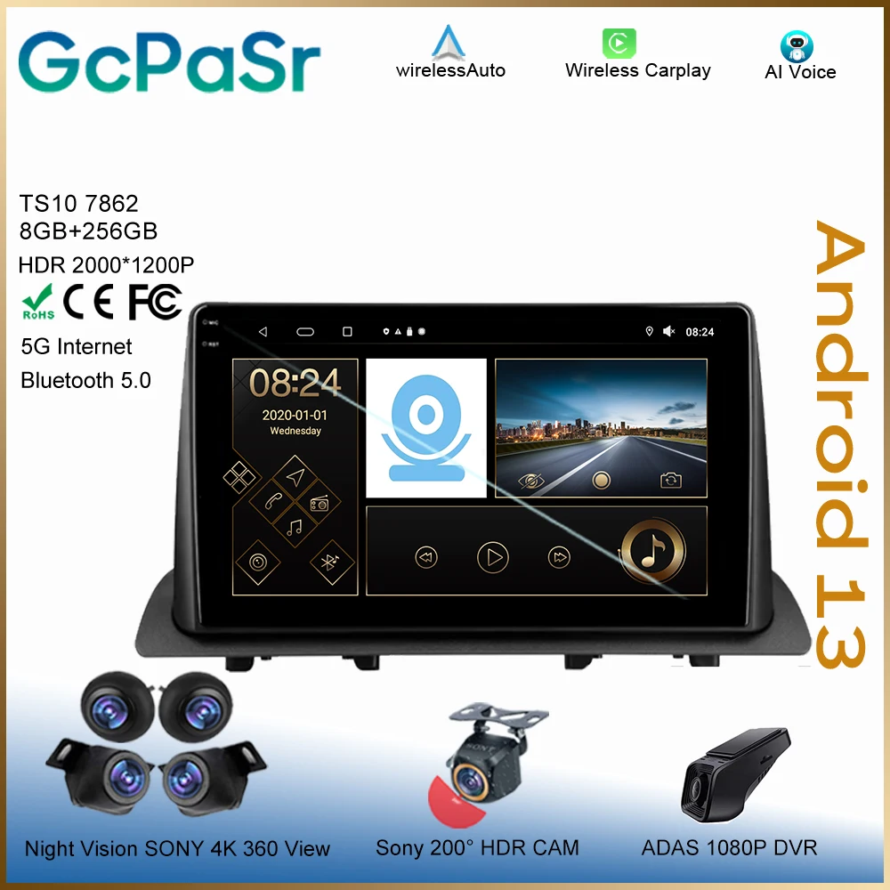 Автомобильный радиоприемник Android для Honda CR-V 2022 - 2023 видео Carplay Навигация Авто HDR