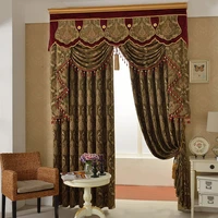 jacquard blackout chenille curtain fabric living room balcony curtain wholesale curtains for living dining room bedroom
