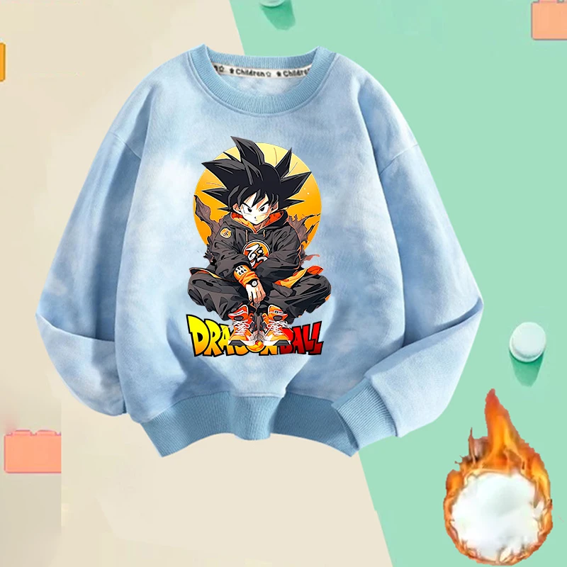 Фото Новая тонкая флисовая толстовка с капюшоном Dragon Ball, мужская толстовка с изображением Гоку, модный пуловер, крутые топы в стиле аниме для мужчин и подростков, весенне-осенняя одежда №5
